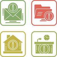 e mail and folder Icon vector