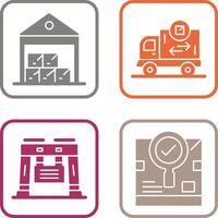 stock and delivery truck Icon vector