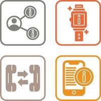 share and smartwatch Icon vector