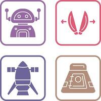 robot and playload Icon vector