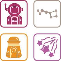 big dipper and astronaut Icon vector