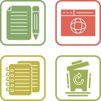 page and web page Icon vector