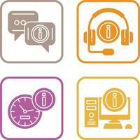 chat box and informatiion Icon vector