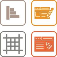 Object Alignment and Web Page Icon vector