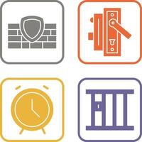 Firewall and Door Handle Icon vector