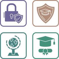 Secure and Education Icon vector