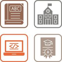 Book and School Icon vector