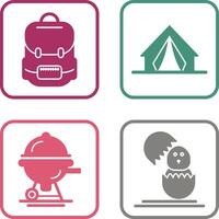 Bag and Camp Icon vector