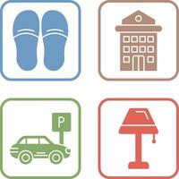 Slippers and Hotel Icon vector