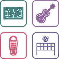 Football and Guitar Icon vector