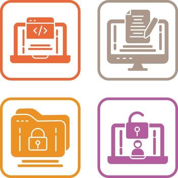 Coding and Note Icon vector