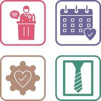 Debate and Calendar Icon vector