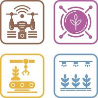 Analytics and Drone Icon vector