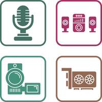 Microphone and Sound System Icon vector