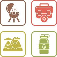 Bbq and First Aid Icon vector