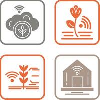 Signal and Flowers Icon vector