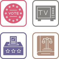 votar y televisión icono vector