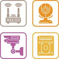 Router and Web Cam Icon vector