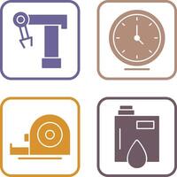 Robotic Arm and Clock Icon vector