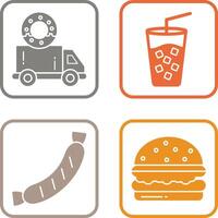 Delivery Truck and Cold Drink Icon vector