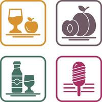 Healthy and Apricot Icon vector