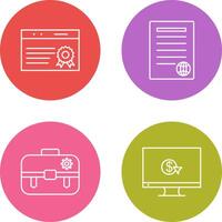 quality assurance and press release Icon vector