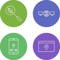 organic search and networks Icon vector
