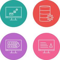 digital marketing and database management Icon vector