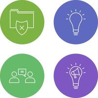 vulnerable folders and innovatives idea Icon vector