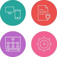 devices and private document Icon vector