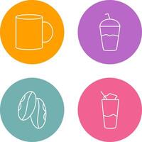 Coffee mug and Frappe Icon vector