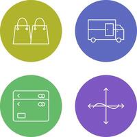 shipment and shopping bag Icon vector