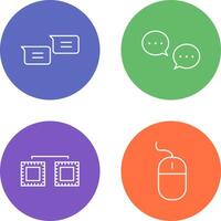 messages and conversation bubbles Icon vector