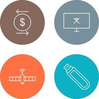 transaction and disconnected network Icon vector