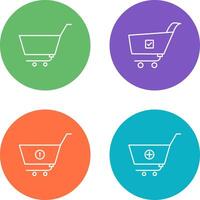 empty cart and confirm order Icon vector