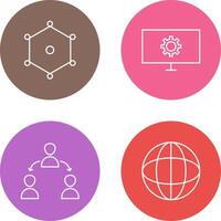 nodes and network setting Icon vector