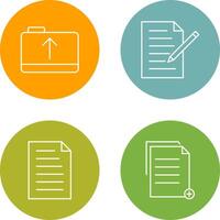 folder and edit document Icon vector