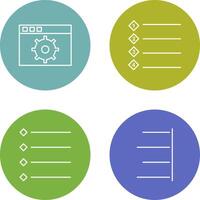 settings and numbered lists Icon vector