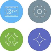 Blogging Service and Setting Icon vector