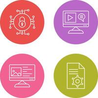 Data Security and Content Production Icon vector