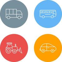 Truck and Bus Icon vector