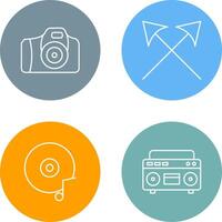 Camera and Arrows Icon vector