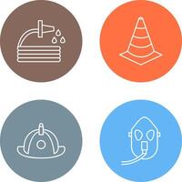 water hose and cone Icon vector