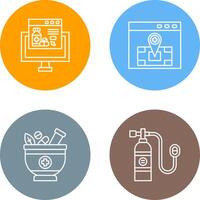 Online store and Locatation Icon vector
