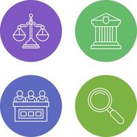 Balance and Courthouse Icon vector