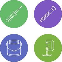 Awl and Screw Icon vector