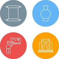 Scroll of Paper and Antique Icon vector