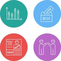 Giing Vote and Candidate and Graph Icon vector