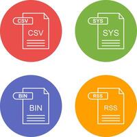 CSV and SYS Icon vector