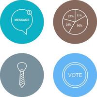 Message Bubbles and Pie Chart Icon vector